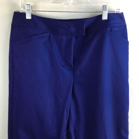 NWT East 5th Secretly Slender Slimming Cropped Wide Leg Pants Viking Blue Sz 10 - Picture 3 of 8